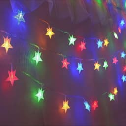 Indoor Star String Lights USB Operated Warm White Colorful LED Fairy Lamp for Christmas Wedding Party Bedroom Window Home Decor