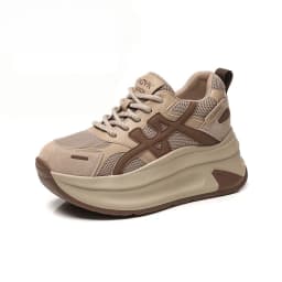 New Arrival 2026 Spring Chunky Sneakers Women's Thick Bottom Casual Mesh Shoes 8CM High Platform Breathable Sports Dad Shoes