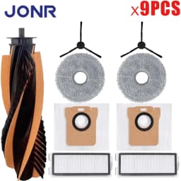 Spare Parts For JONR P20 PRO/T5 Pro Robot Vacuum Cleaner, Main Side Brush Hepa Filter Mop Cloth Mop Pad Dust Bag Replacement