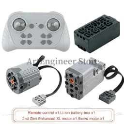 1000mAh 8 Way Remote Programmable APP Control Kit Rechargeable Battery Box Power Functions Motor Building Blocks Set Car Modify