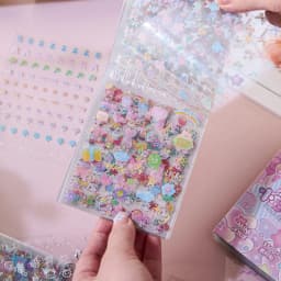32sheets Kawaii Mini Sticker Die-cutting Sticker book Kpop Toploader Decorative Stickers Nail Sticker Set Stationery
