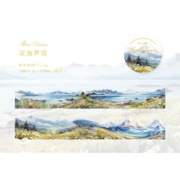 30mm * 2m/roll vintage Ins mountain plain island scenery PET stickers creative decoration DIY handmade scrapbook masking tape