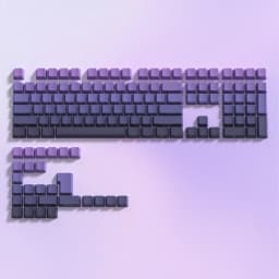 Gradient Blue Side Printed Keycaps Cherry Profile Double Shot PBT Keycaps 136 Keys for Cherry Gateron MX Switches Gamer Keyboard