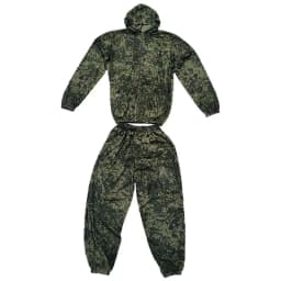 NEW Mesh Camo Suit Hooded Zip Front Breathable Elastic Waistband Training Hunting Apparel Men Kids Trainning Tactical Uniform