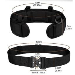 Tactical Battle Combat Air-soft Padded Equipment Molle Waist Belt with Adjustable Suspenders Free Straps