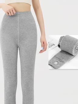 Tossy Warm Fleece Lined Super Thick Warm Leggings Women Winter Spandex Ribbed Slim Pattern Leggins Winter High Waist Basic Pants