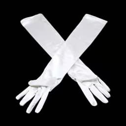Women's Evening Party Formal Gloves Solid Satin Long Finger Mittens for Events Activities Red White Rose Color Party Cosplay