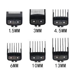 Professional Hair Clipper Limit Guide Comb for Wahl Trimmer Barber Guide Comb Haircut Tool Clipper Limit Combs Black/Clear