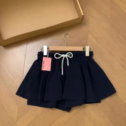 Unique Design High Waist A-Line Skirt Women's Thin Fashionable Puffy Skirt Sporty Feel Short Skirt Breathable Polyester