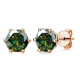 0.5ct-1ct D Color Certified Moissanite Stud Earrings Lab Created Diamond 925 Sterling Silver Gold Plated Wedding Jewelry