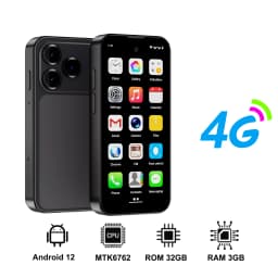 SERVO 4G LTE Mini Smartphone 3.88" Display Android 12 6GB+128GB Dual SIM Face Unlock GPS OTG WiFi Play Store Pocket Mobile Phone