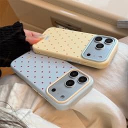 Japan Korean Candy Color Polka Dot Phone Case for iPhone 18 17 17Pro 16 15 14 Pro Max 13 Shockproof Bumper Protective Back Cover