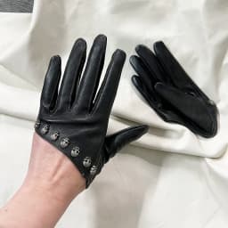 Sunscreen Gloves Women's Single Genuine Leather Half-palm Gloves Real Sheepskin Stage Show Driving gloves No Lining