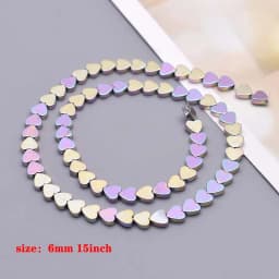 New color Natural Stone Hematite Beads Heart square Round disc Loose Spacer beads For Jewelry Making DIY