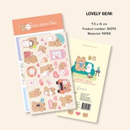Korean Import Original BONITO Kawaii Rabbit Bear Happy Couple Paper Stickers Scrapbooking Diy Journal Stationery Sticker Gift