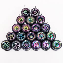 10 Sets 1/64 Alloy Car Wheels Pack Tires Diameter 9.8mm/11mm/12mm/13mm/14mm for Hot Wheel/Matchbox/Domeka/Tomy 1:64 Car Model
