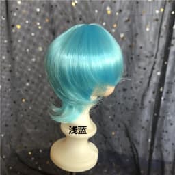 Doll's Wig for 1/3 1/4 1/6 1/8 Male Female Bjd Doll Wolf Tail Type Short Hair Diy Girl Toys Dress Up Doll Accessories, No Doll