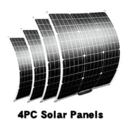 SMARAAD 100W 200W 18V Flexible Solar Panel Kit Waterproof High Efficiency DC Charging Line Controller Lightweight Free Sun Power