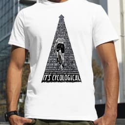 Ride a Bicycle Lovers Print It's Cycology T-Shirts Men Summer Breathable Short Sleeves Loose Oversized Tee Unisex