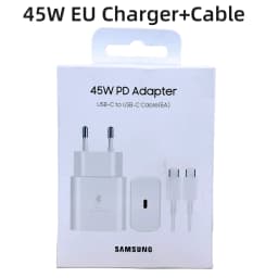 Original Samsung Charger 45W Super Fast Charge Type C Adapter For Galaxy S23 S24 Ultra S20 S22 S21+Z Fold 5 4 3 Flip 5 4 3 Phone