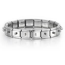 2025 Fashion Functional Elastic Bracelet Modular Bulk Italian Charms Links Fit Bracelet Stainless Steel Jewelry Wholesale