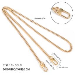 CRAZYSMITH Metal Bag Chain Transformation Bag Strap Replacement Underarm Crossbody Shoulder Handbag Extension Chains Accessories