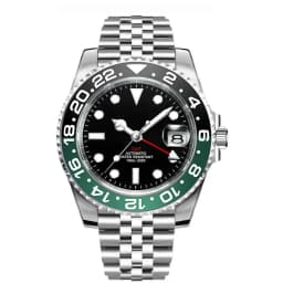 Custom Logo New Men Mechanical Wristwatch Jubilee Stainless NH34 GMT Watch Sapphire Glass Men Watches hombre