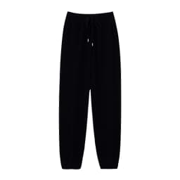 Autumn And Winter New 100% Merino Wool Flat Small Foot Pants Women Loose High Waist Lean Knitted Cashmere Bunched Foot Pants