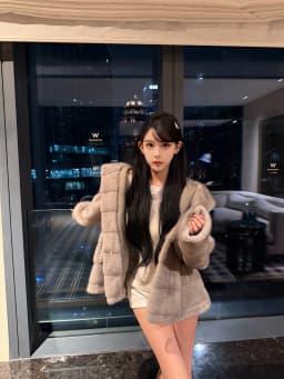 Chen Yinduo Winter New Style Thick Korean High-End Feeling Women's Fur Coat with Hood Long Sleeve Elegant Fashion Outerwear