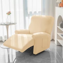 1/2/3 Seater Soft Recliner Sofa Cover Solid Color Simple Single Sofa Slipcover Relax Couch Armchair Protector Case Removable