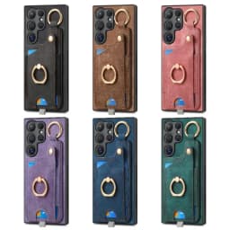 Ring Holder Phone Case for Samsung Galaxy S24 FE S26 S25 S23 S22 Ultra A17 A07 A57 A37 A36 A56 Magnetic Wallet Card Slot Cover