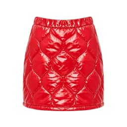 Womens Shiny Quilted Padded Puffer A-line Short Mini Skirt Side Zipper A-line Miniskirt Waterproof Warm Padded Bodycon Skirt