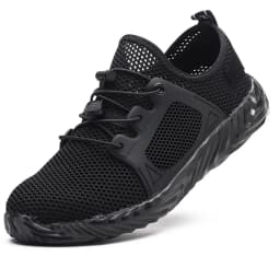 Mens Mesh Work Sneakers Lightweight Steel Toe Work Boots Indestructible Safety Shoes Breathable Construction Work Boot Footwear