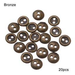 20Pcs Metal Doll Buttons For Doll Clothes Sewing Accessories Round Mini Buttons 3/4/5/6mm For 1/12 1/6 Diy Doll Clothing Buckles