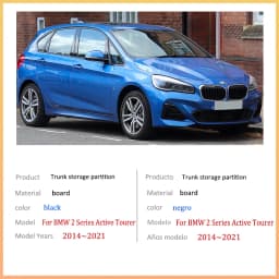 Auto Accessorie For BMW 2 Series Active Tourer F45 2014~2021 Car Organizer Trunk Side Partition Trunk Interior Storage Box Parts