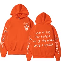 Rapper Lil Peep Look At The Sky Tonight All of The Stars Have A Reason Print Hoodie Men Women Hip Hop Oversized Hoody Sweatshirt