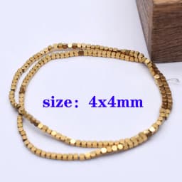 Plated Genuine Gold Color Retention AAA+ Natural Hematite Stone Spacer Loose Beads For Jewelry Making Diy Bracelets Finding