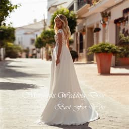 Elegant Lace V-Neck A-Line Wedding Dress Women 2026 Cap Sleeve Pleat High Side Split Bridal Gown Vestidos De Novia Customized