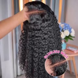 Ombre Lace Front Wig Human Hair Highlight 4/27 Honey Blonde Glueless HD Lace Front Wig Human Hair 5x5 Deep Wave Curly Wig 16inch For Women