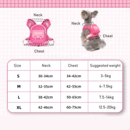 Cute Pet Dog Backpack Outdoor Storage Small Dogs Bag Outdoor Walking Chest Harness