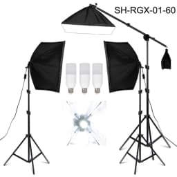 SH Photography Studio Softbox Lighting Kit Boom Arm for Video YouTube Continuous Lighting Professional Lighting Set Photo Studio