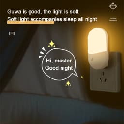 2PC Bedside  LED Night Lamp Mini Table Light EU US Plug Eye Protection Kids Use For Bedroom Living Room Baby Feeding Night Light