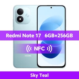 Global Version Xiaomi Redmi Note 17 4G Smartphone 128GB / 256GB ROM 7700mAh 45W 50MP Snapdragon® 6s 4G Gen 2 CPU 120Hz 6.99"