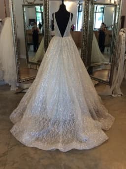 Moonlight Glitter Women's Wedding Dress v neck tailoring Backless wedding dresses gelinlik Arabic Bridal Gown Customized Plus