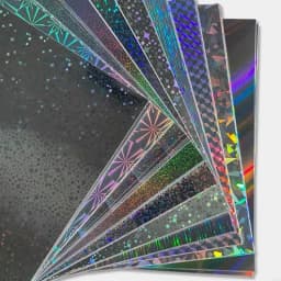 20 Sheets Glittering Paper Reflective Plastic Sheet for Art Craft Scrapbooking H8WD