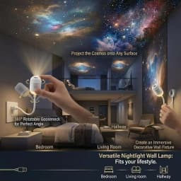 Mini Galaxy Star Projector Night Light – Starry Sky Ambient Lamp For Car Bedroom Sleep Decoration Lighting
