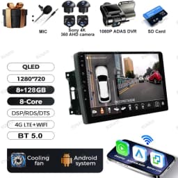 Android 15 Car Radio For Jeep Wrangler 3 JK 2007 - 2018 Head Unit Wireless Carplay Auto GPS QLED DVD Multimedia Navigation BT