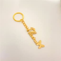 Custom Name Keychain Personalized Stainless Steel Pendant Keychains for Women Men Customized Nameplate Keyring Jewelry Gifts