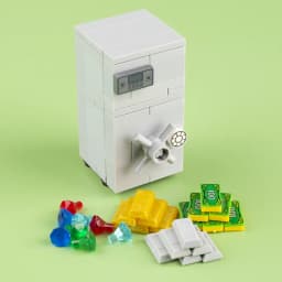 MOC ATM Games Machines Safe Figures Accessories Building Blocks Gold Egg Ore Diamond Deposit Bank Key Card Christmas Bricks Toys