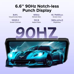 DOOGEE Blade20 X Rugged Phone 10300mAh Battery Gemini Ai 6.6" 90Hz 12GB RAM(3+9) 128GB ROM 16MP AI Main Camera Google Pay NFC Supports Smartphone